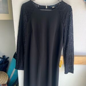 Tommy Hilfiger Black Sheath Dress with Raglan Sleeves